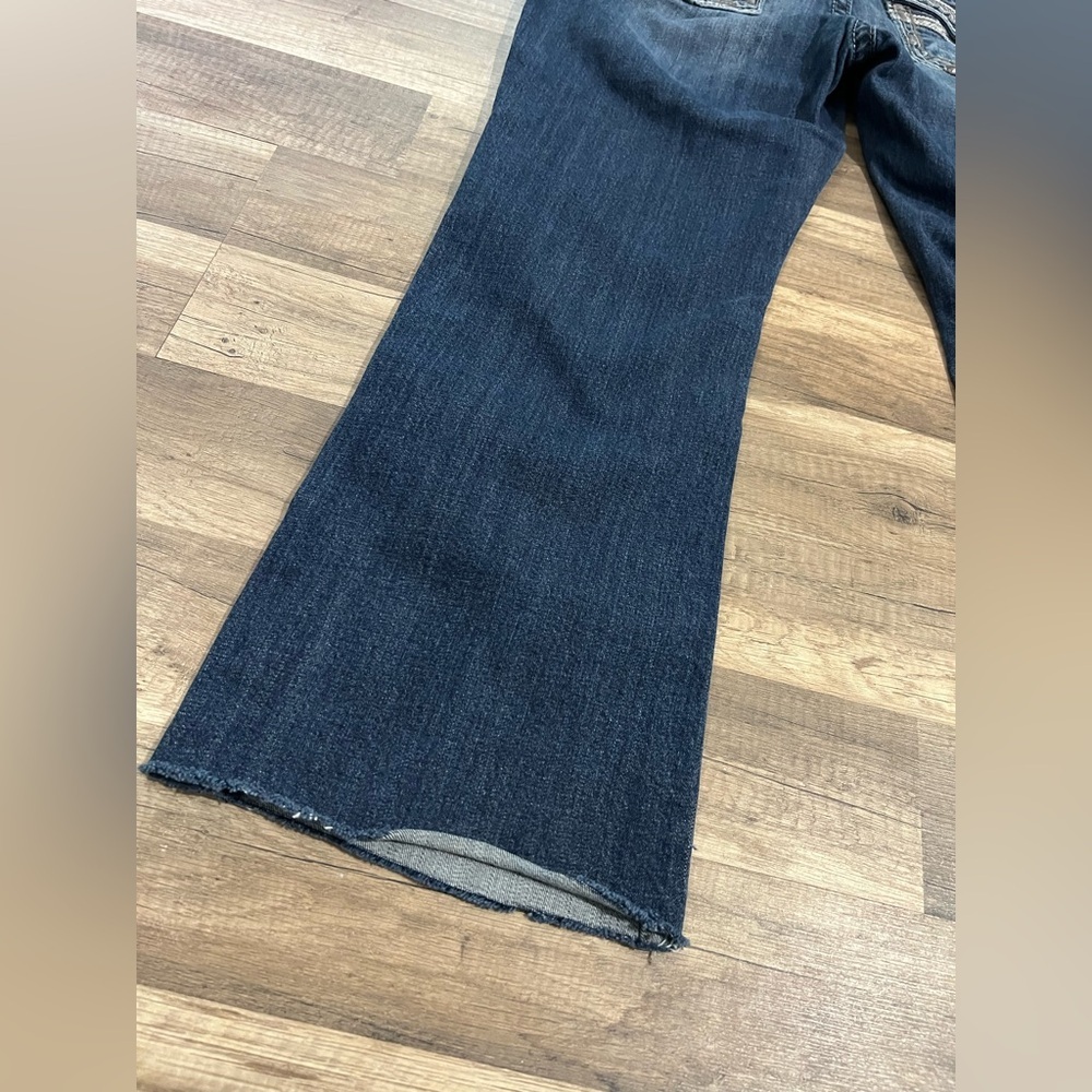 Vigoss The Dallas Slim Boot Woman’s Dark Wash Sturdy Western Bling Jeans 16 - Picture 12 of 16